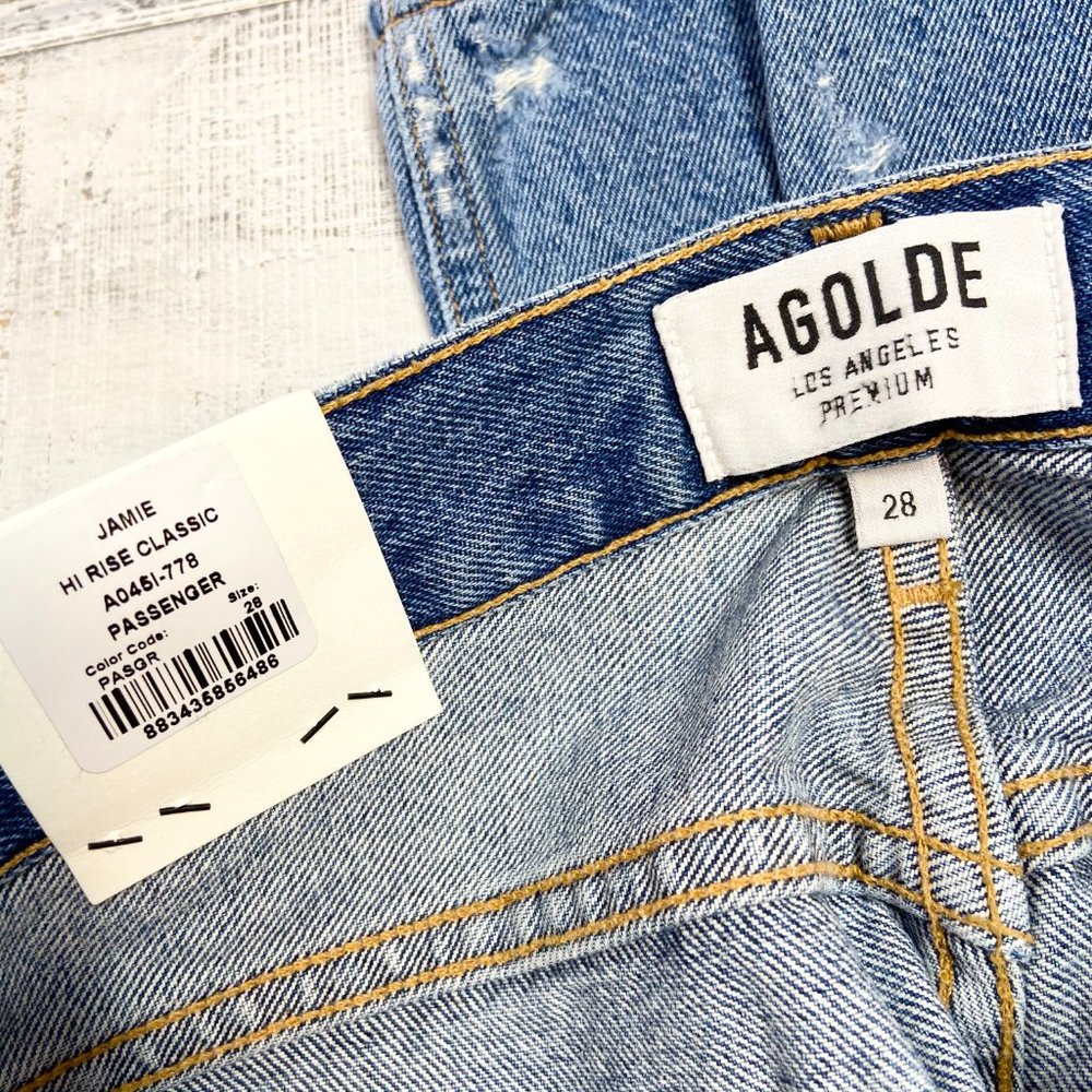 Agolde Jamie High Rise Classic Jean In Passenger - Picture 12 of 13